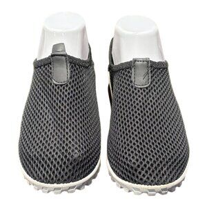 Womens Black Slip-On Sports Comfort Low Top Casual Shoes Size 7/8